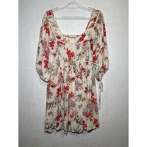 Illa Illa floral cut out flowy dress womens large bohemian prairie cottage fairy